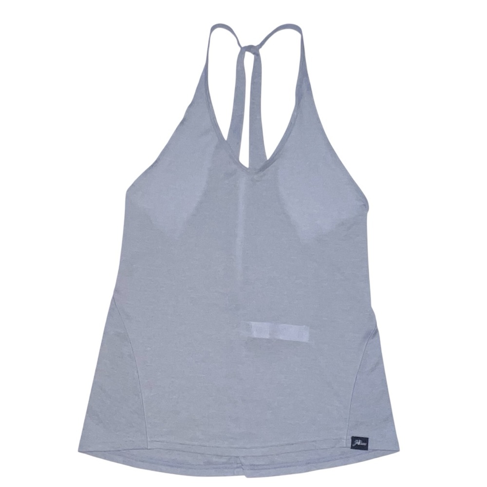 New Balance for J.Crew Free Flow Tank Top Split Racerback Workout Gym Gray SZ S